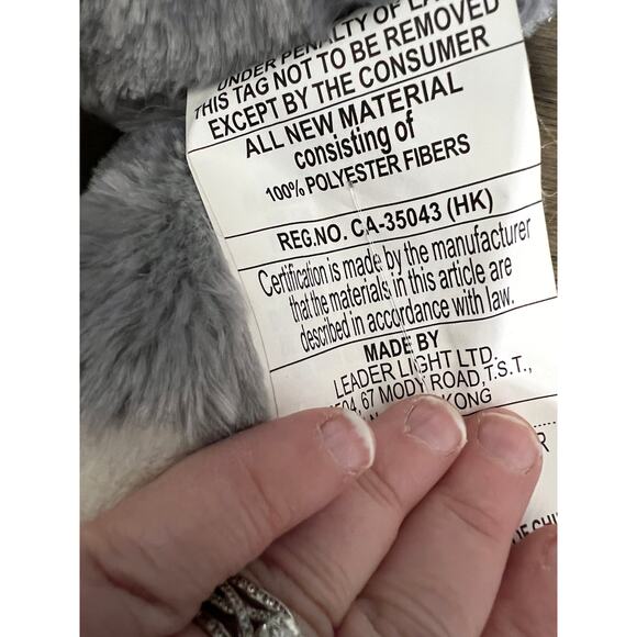 Health Touch Vibrating Massager Light Gray Husky‎ Plush - Picture 5 of 7